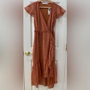 NWT Abercrombie & Fitch Wrap Dress, X Small 🤎